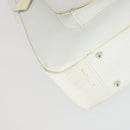 GUCCI Hand Bag Leather 2way White Silver 000 2058 0307 5 Auth am10598-16