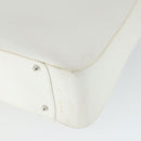 GUCCI Hand Bag Leather 2way White Silver 000 2058 0307 5 Auth am10598-17