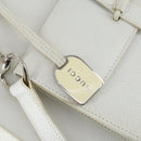 GUCCI Hand Bag Leather 2way White Silver 000 2058 0307 5 Auth am10598-19