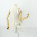 GUCCI Hand Bag Leather 2way White Silver 000 2058 0307 5 Auth am10598-24