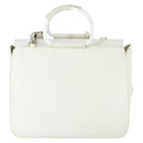 GUCCI Hand Bag Leather 2way White Silver 000 2058 0307 5 Auth am10598-2