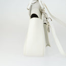 GUCCI Hand Bag Leather 2way White Silver 000 2058 0307 5 Auth am10598-4