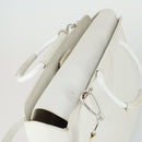 GUCCI Hand Bag Leather 2way White Silver 000 2058 0307 5 Auth am10598-6