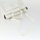 GUCCI Hand Bag Leather 2way White Silver 000 2058 0307 5 Auth am10598-7
