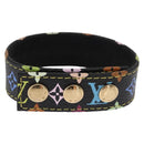 LOUIS VUITTON Monogram Multicolor South Court Bracelet Black LV Auth am10600V-3