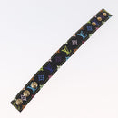 LOUIS VUITTON Monogram Multicolor South Court Bracelet Black LV Auth am10600V-6