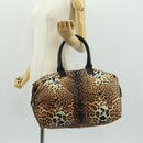 SAINT LAURENT Easy Boston Bag Nylon Leather Yellow Gold Auth am10602V-22