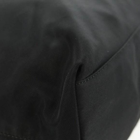 PRADA Tote Bag Nylon Black Silver Auth am10605V