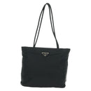 PRADA Tote Bag Nylon Black Silver Auth am10605V-13