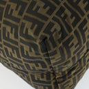 FENDI Zucca Canvas Boston Tote Bag Black Brown gold Auth am10607-16