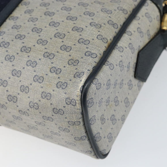 GUCCI Micro GG Supreme Sherry Line Bag PVC Navy Gold 001 56 0852 Auth am10608