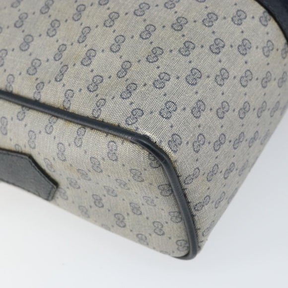 GUCCI Micro GG Supreme Sherry Line Bag PVC Navy Gold 001 56 0852 Auth am10608