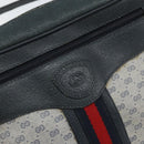 GUCCI Micro GG Supreme Sherry Line Bag PVC Navy Gold 001 56 0852 Auth am10608-17