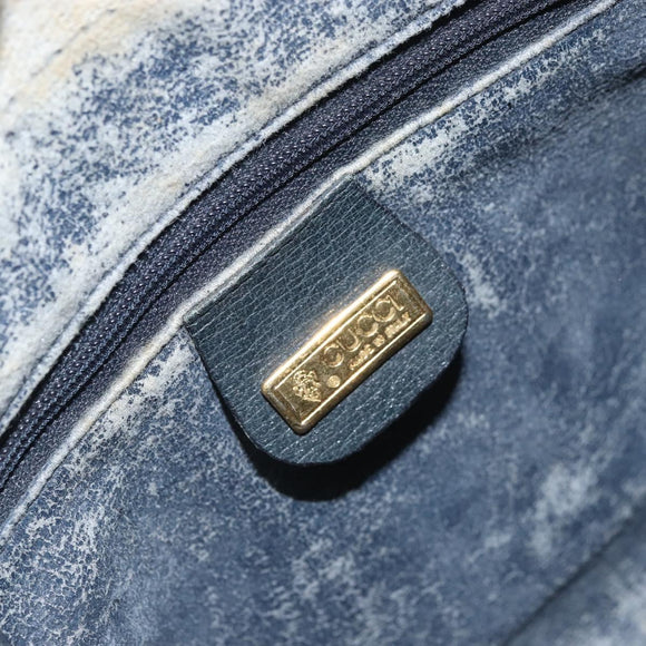 GUCCI Micro GG Supreme Sherry Line Bag PVC Navy Gold 001 56 0852 Auth am10608