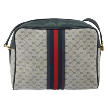 GUCCI Micro GG Supreme Sherry Line Bag PVC Navy Gold 001 56 0852 Auth am10608 - 0