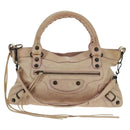 BALENCIAGA The First Hand Bag Leather 2way Pink 103208 Auth am10609V-13