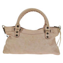 BALENCIAGA The First Hand Bag Leather 2way Pink 103208 Auth am10609V-2