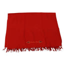 Christian Dior Stole Wool Red Auth am10612-1