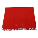 Christian Dior Stole Wool Red Auth am10612-2