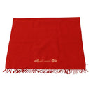 Christian Dior Stole Wool Red Auth am10612-4