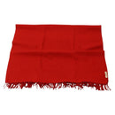 Christian Dior Stole Wool Red Auth am10612-5