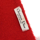 Christian Dior Stole Wool Red Auth am10612-6