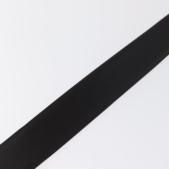 CARTIER Adjustable Belt Leather 32.3""-34.6"" Black Auth am10618V