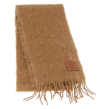 LOEWE Anagram Mohair Scarf Wool Beige Auth am10619V