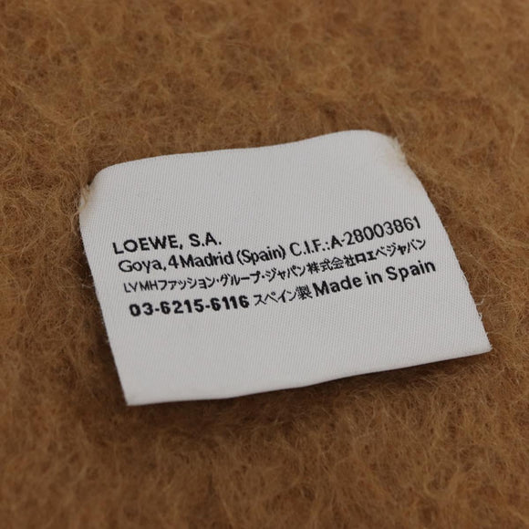 LOEWE Anagram Mohair Scarf Wool Beige Auth am10619V