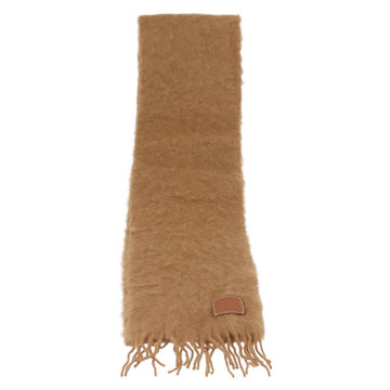 LOEWE Anagram Mohair Scarf Wool Beige Auth am10619V - 0
