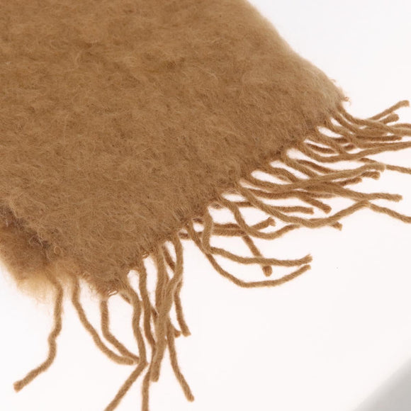 LOEWE Anagram Mohair Scarf Wool Beige Auth am10619V