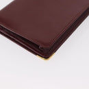 CARTIER Must Line Long Wallet Leather Bordeaux Gold Auth am10620V-10