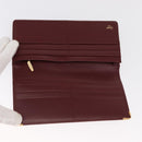 CARTIER Must Line Long Wallet Leather Bordeaux Gold Auth am10620V-12