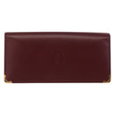 CARTIER Must Line Long Wallet Leather Bordeaux Gold Auth am10620V-2
