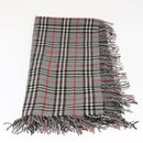 Burberrys Nova Check Stole Wool Gray Auth am10622-10