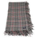 Burberrys Nova Check Stole Wool Gray Auth am10622-2