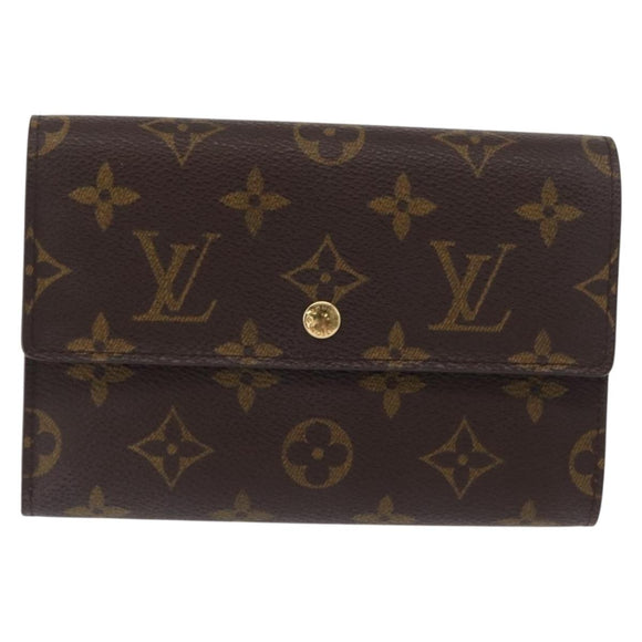 LOUIS VUITTON Monogram Porte Tresor Etui Papie Wallet M61202 LV Auth am10624V