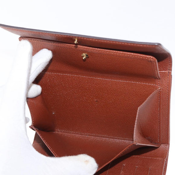 LOUIS VUITTON Monogram Porte Tresor Etui Papie Wallet M61202 LV Auth am10624V