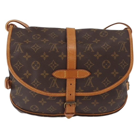 LOUIS VUITTON Monogram Saumur 30 Shoulder Bag M42256 LV Auth am10631