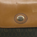 Christian Dior Honeycomb Canvas Shoulder Bag PVC Gold Khaki Auth am10634-17
