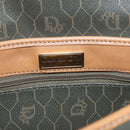 Christian Dior Honeycomb Canvas Shoulder Bag PVC Gold Khaki Auth am10634-18