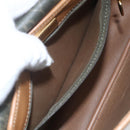 Christian Dior Honeycomb Canvas Shoulder Bag PVC Gold Khaki Auth am10634-22