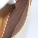Christian Dior Honeycomb Canvas Shoulder Bag PVC Gold Khaki Auth am10634-23