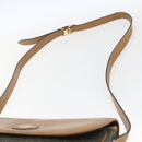 Christian Dior Honeycomb Canvas Shoulder Bag PVC Gold Khaki Auth am10634-8