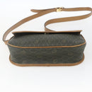 Christian Dior Honeycomb Canvas Shoulder Bag PVC Gold Khaki Auth am10634-5