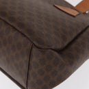 CELINE Macadam Canvas Hand Bag PVC Leather Brown Gold Auth am10636-14