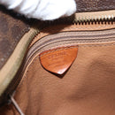 CELINE Macadam Canvas Hand Bag PVC Leather Brown Gold Auth am10636-12