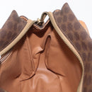 CELINE Macadam Canvas Hand Bag PVC Leather Brown Gold Auth am10636-18