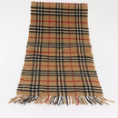 Burberrys Nova Check Scarf Wool Beige Auth am10638-12