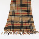 Burberrys Nova Check Scarf Wool Beige Auth am10638-15